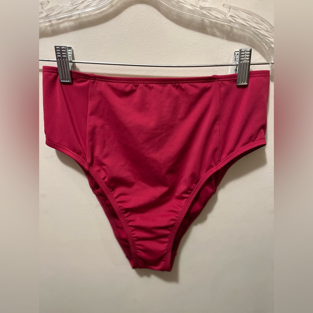 Andie swim high‎ waist style magenta sz large